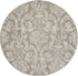 2' X 4' Gray Damask Power Loom Area Rug